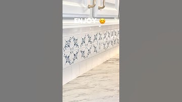 Hand painted tiles for my mom’s kitchen backsplash 😀 #kitchendesign #tilepainting #uniquekitchen