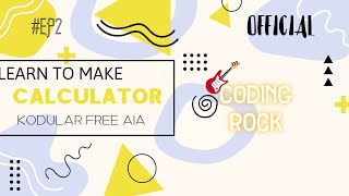 KODULAR EP#2  How to make a calculator in kodular with free AIA screenshot 4