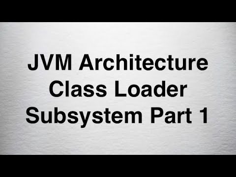 3 Java Programming - JVM Architecture Class Loader Subsystem Part 1 ...