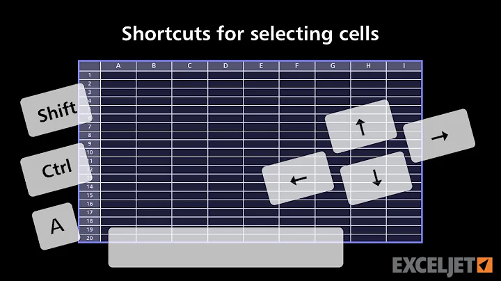 Shortcuts for selecting cells