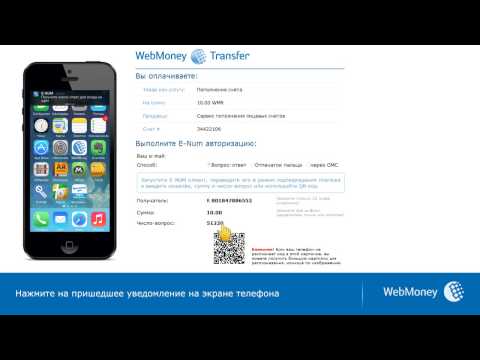 E-NUM: подтверждение платежа WebMoney
