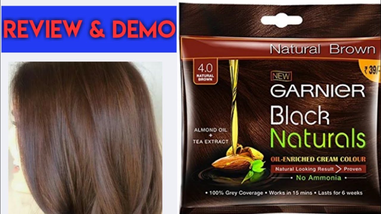 Garnier Black Naturals Cream Hair Colour| Natural Brown | Review & Demo  |The Beauty Devika - YouTube
