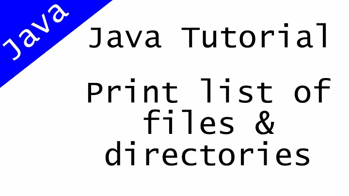 Java Tutorial: Print list of files  & directories.