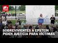 Protesta en Washington: Sobrevivientes de Epstein recuerdan a Virginia Giuffre