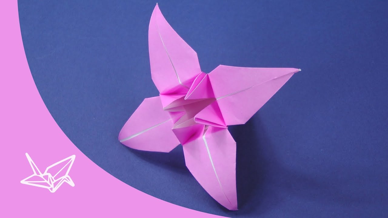 Origami Blume Faltanleitung