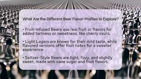 What Are the Different Beer Flavor Profiles to Explore? | The Pint Guy