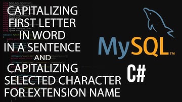 Automatic Capitalizing First Letter In Textbox Using C# WinForms