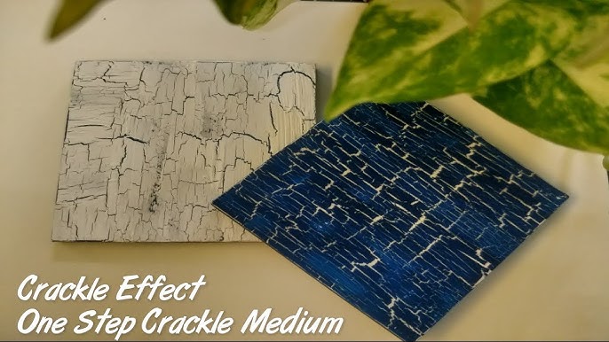 post 2}FolkArt vs/ DecoArt Crackle Medium Comparison - On the top sample I  used FolkArt Crackle Medium (2…