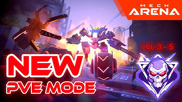 NEW PvE - Boss Fight Mode | Level 3 - 5 Gameplay - Mech Arena