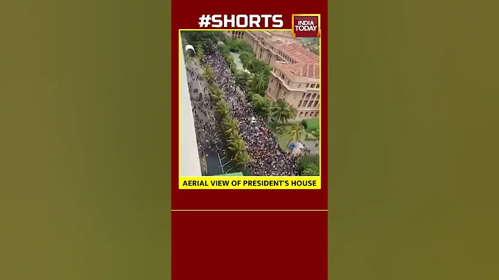 Aerial View Of Protesters Surrounding Sri Lanka President Gotabaya Rajapaksa's House #shorts #viral - DayDayNews