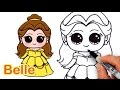 How to Draw Disney Princess Belle from Beauty and the Beast Cute