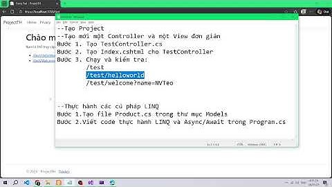 Thực hành ASP.NET Core Tuần 01
