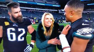 Jalen Hurts And Jason Kelce Eagles Postgame WIN OVER PACKERS | Philadelphia Eagles