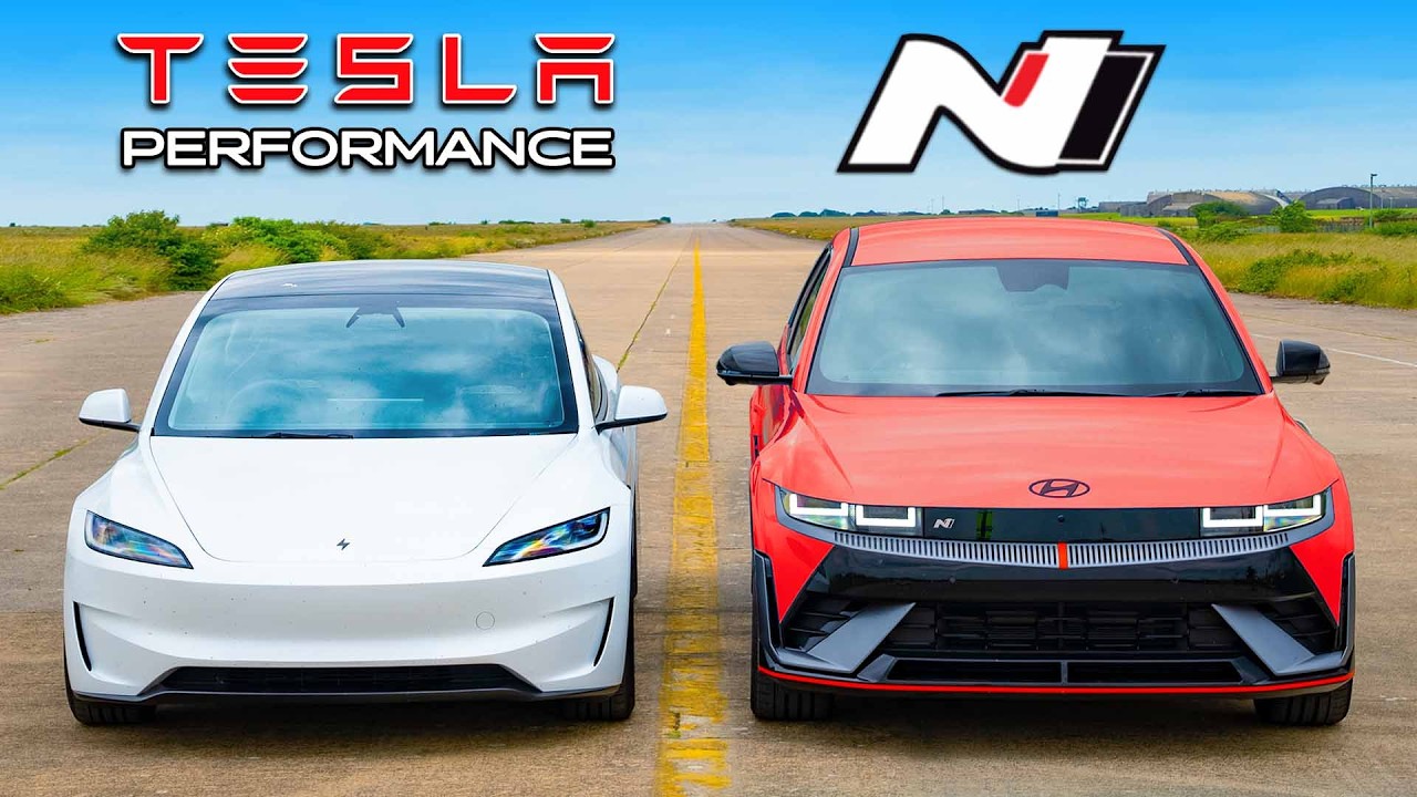 Nuevo Tesla Model 3 Performance vs Hyundai IONIQ 5 N: ARRANCONES - YouTube