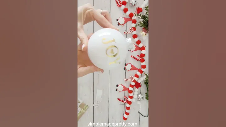 Painted Dollar Tree Clear Ball Ornaments, Dollar Tree Rub on Transfers, Dollar Tree Christmas DIY