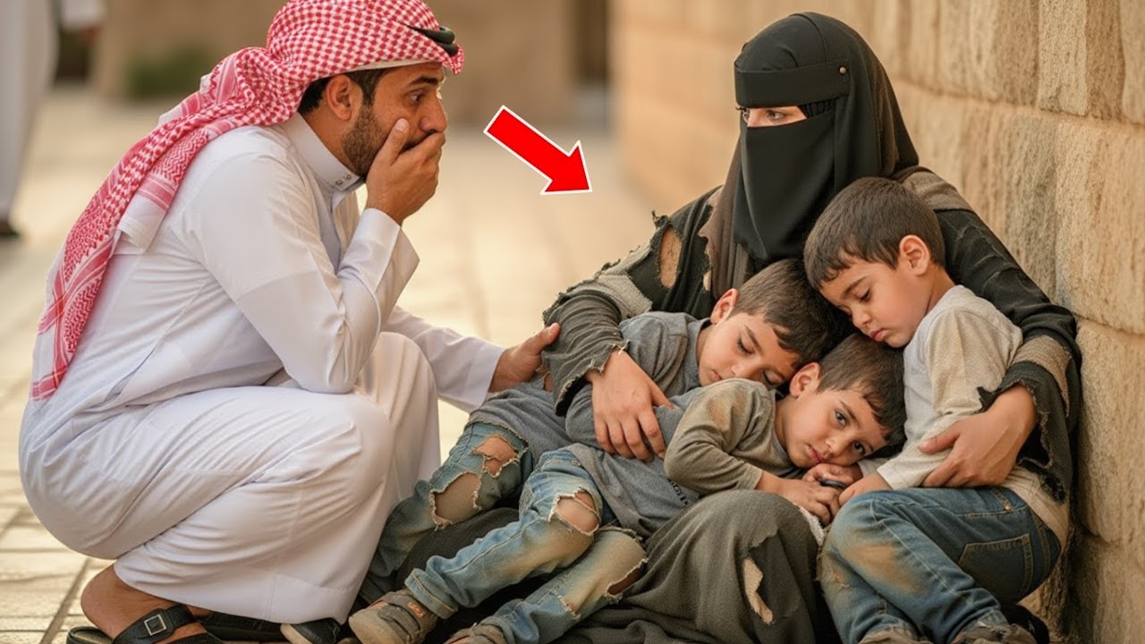 بعد ثماني سنوات من الطلاق، وجد طليقته تستجدي المارة مع أطفال صغار… ولم يكن يتخيل أن هؤلاء هم أولاده!