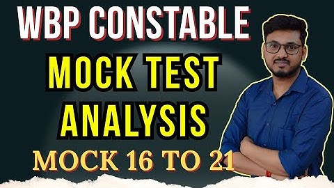 WBP constable Mock Test Analysis | WBP Constable 2025 Cut Off by Vidyakosh | wbp last target