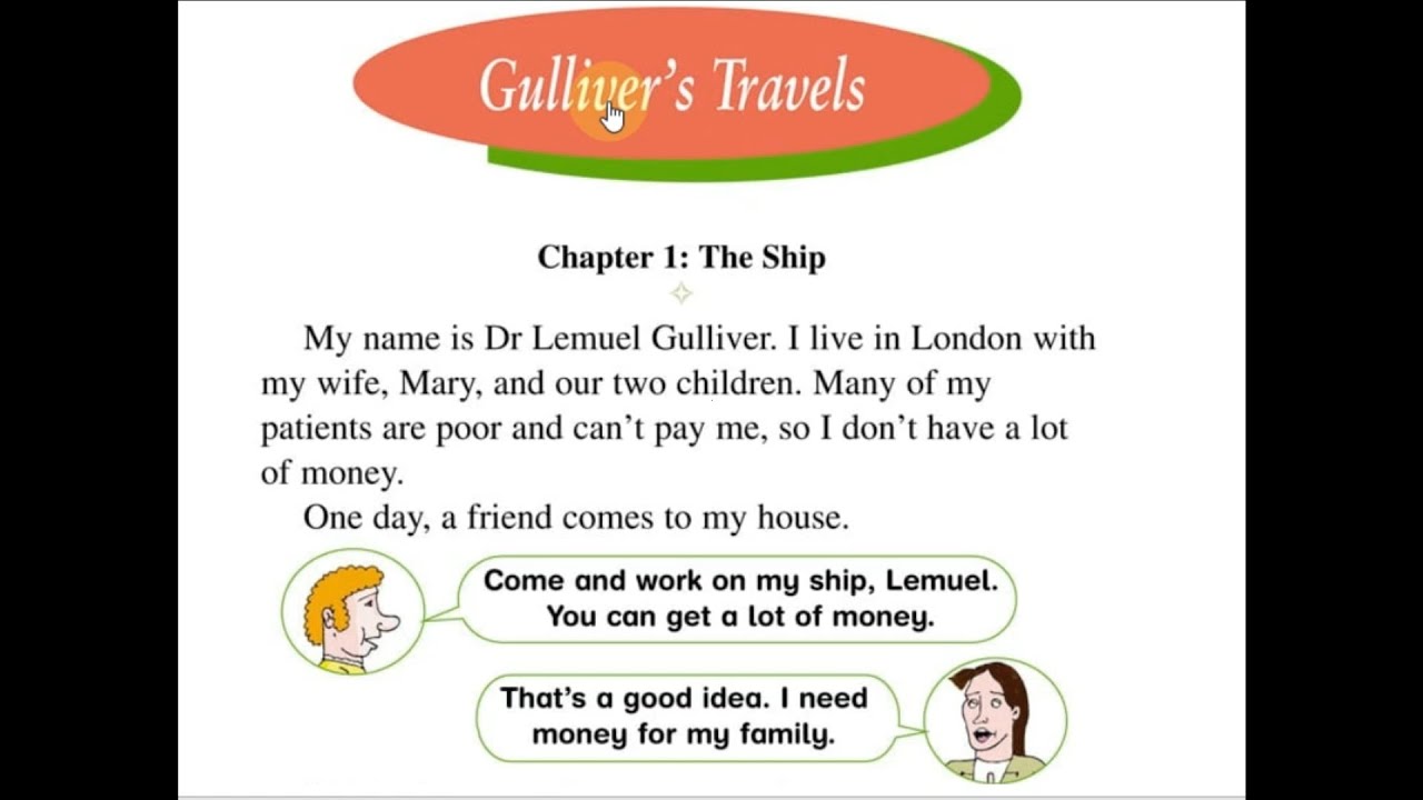 Gulliver's travels. Reading part. YouTube