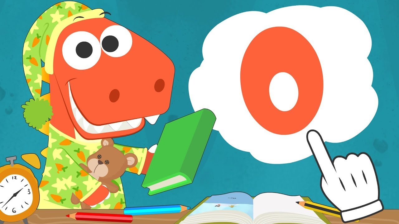 Aprende con Eddie la vocal O 👨‍🏫 Eddie el dinosaurio aprende las vocales con un cuento de aventuras