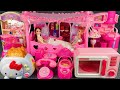 10 Minutes Satisfying with Unboxing Pink Doll Bed &amp; Appliance Toys Set Review | ASMR 