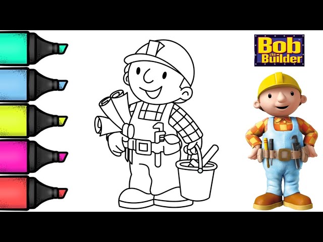 Builder Coloring Page Children S Construction Outline Sketch Drawing  Vector, Wing Drawing, Ring Drawing, Color Drawing PNG and Vector with  Transparent Background for Free Download
