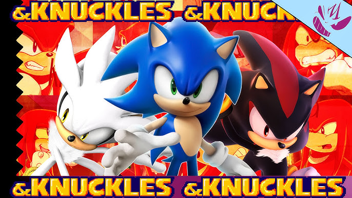 sonic the hedgehog, shadow the hedgehog, knuckles the echidna, and silver  the hedgehog (sonic) drawn by sk_rokuro