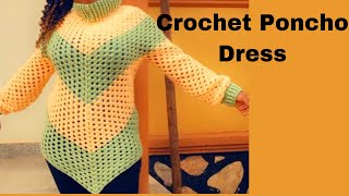 How ToCrochet A Poncho Dress Tutorial