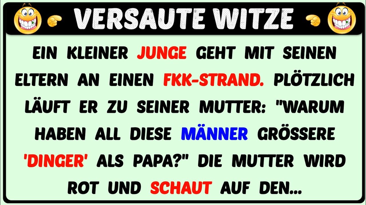 Bester Witz Des Tages! Ein Junge geht mit seinen Eltern an einen FKK-Strand | Täglich Witzige Videos