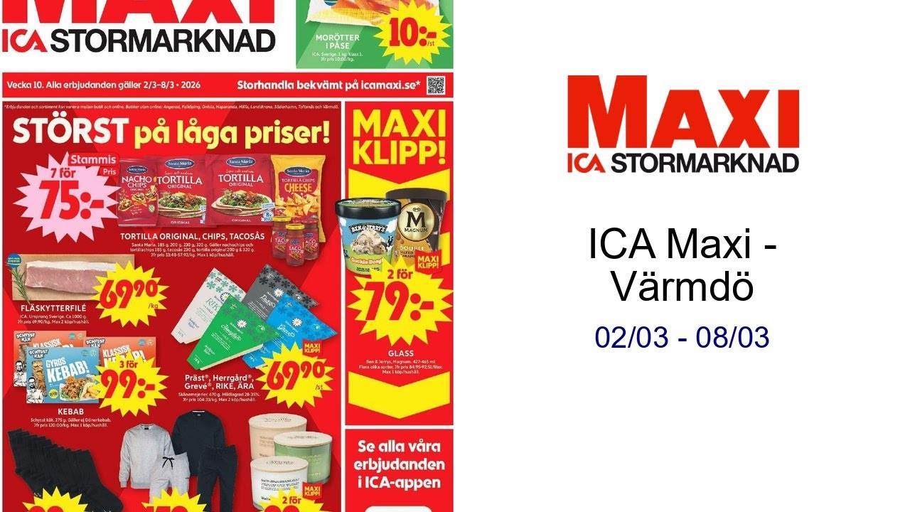 ICA Maxi - Värmdö 02/03 - 08/03