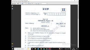 AP INTER 2ND YEAR PHYSCIS FINAL PAPER 2023। AP INTER 2ND YEAR  PHYSICS  IMPORTANT QUESTIONS #physics