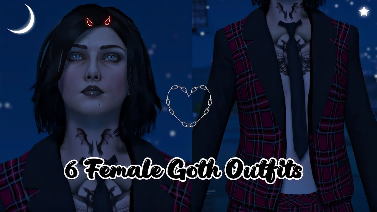 GTA 5 Online Female Gothic Outfits (PS4/5,Xbox,PC) 