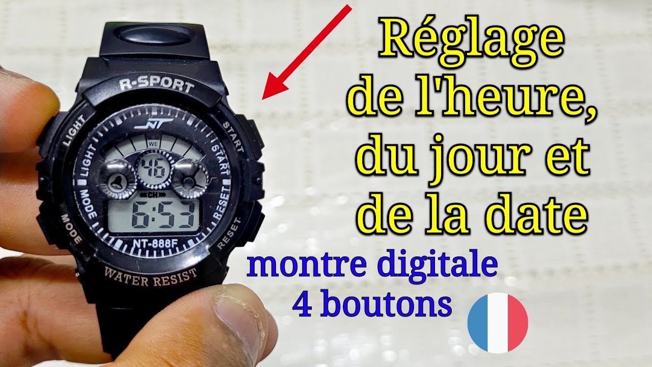 Comment Régler l'heure et la date sur une Montre Digitale? (Français