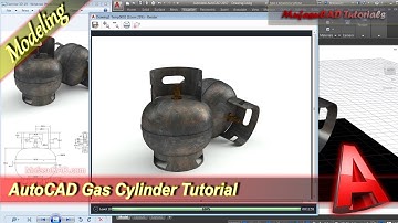AutoCAD 3D Modeling Gas Cylinder Tutorial Exercise 29