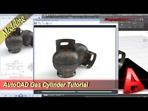 AutoCAD 3 डी मॉडलिंग गैस सिलिंडर ट्यूटोरियल अभ्यास 29