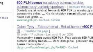 Bonusy bukmacherskie, bonusy bez depozytu, sprawdz gdzie dostaniesz bonus do 600 PLN?