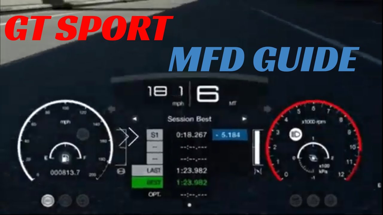 GT Sport: Using the MFD