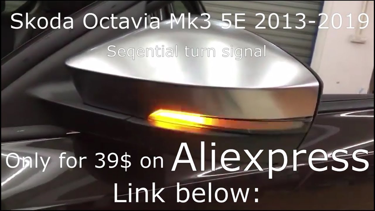 2x E8 Mirror Indicator Turn Signal Lights For Skoda Octavia III (3, 5E) 2013-2019 - View #4