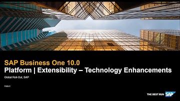 SAP Business One V10 Technology Enhancements