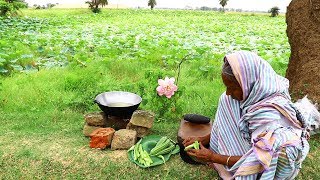 Jhinger Khosha Bata | Delicious Ridge Gourd Unused Skin Recipe by our Grandmother | Village Food