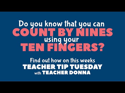 Try this HANDY TRICK for the 9 TIMES TABLES with Teacher Donna