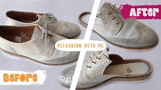 Shoe Transformation Diy Mules From Brogues
