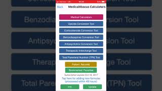 Medical Calculators (MedicalAbacus App version 7.1.1) screenshot 1