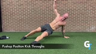 CORE Pushup Position Kick Through (Exercise Demo)