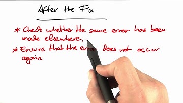 After the Fix - Software Debugging