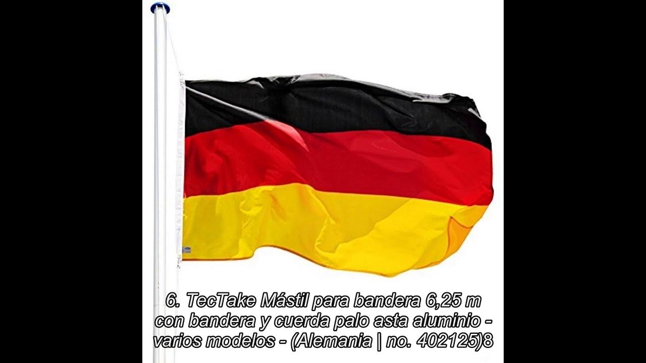 Mástil de bandera de 4 piezas 6,2 m (incluye bandera de Alemania)