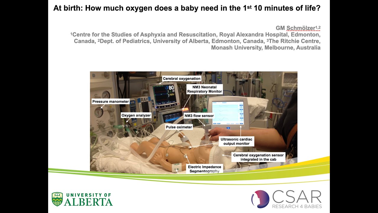 How much oxygen does a baby need in the 1st 10 minutes of life? Talk from PAS 2023
