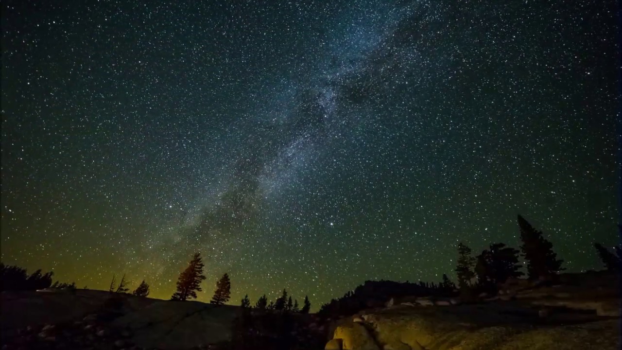 Milky Way Timelapse at Olmstead Point Yosemite Perseid meteor shower My