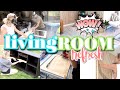 LIVING ROOM MAKEOVER | MAKING OUR HOUSE A HOME | DIY SLAT WALL | DIY MEDIA CONSOLE | DENISE BANGIYEV