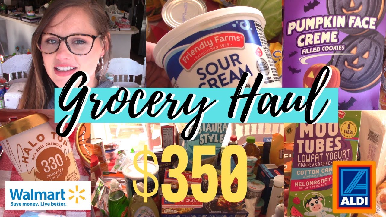 Walmart and Aldi Grocery Haul | Grocery shopping on a budget for a large family