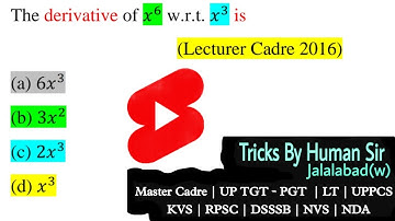 Derivative tricks for PGT/ TGT teacher | Parametric equation differentiation of class 12 #shorts